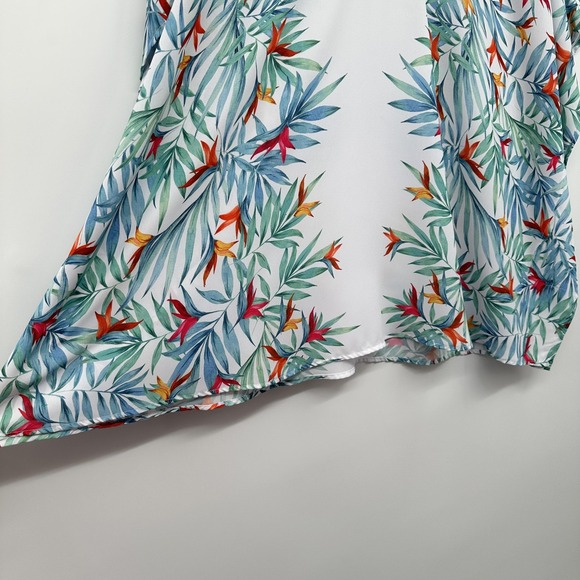 Show Me Your Mumu‎ Poncho Top XS Oversize Tropical Bird Paradise Beach Cover Up - Picture 7 of 8